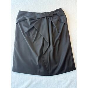 Banana Republic Stretch Skirt Size 8 Bow Detail Black Pencil Skirt Lined Party